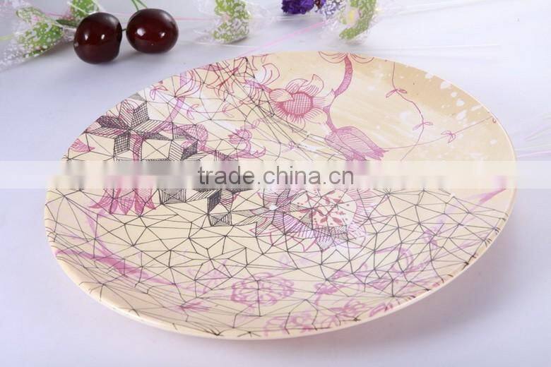 promotional squared pink color melamine plates