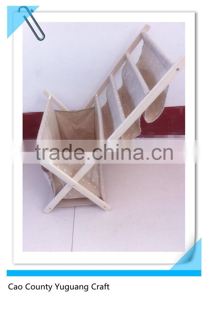 High quality eco-friendly wooden magazine rack for sale