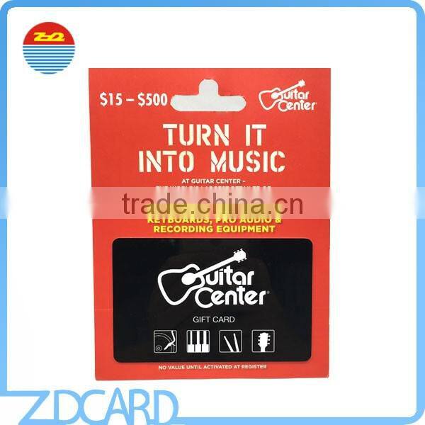 Plastic PVC Discount Gift Card With Paper Holder