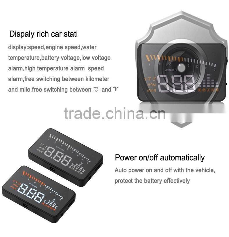 Vehicle-mounted HUD X5 car HUD windscreen fuel consumption speed car