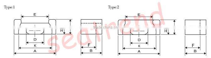 Customized E-shape strong high frequency transformer ferrite core