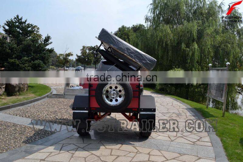 Newest design off road roof tent camper trailer with kitchen system