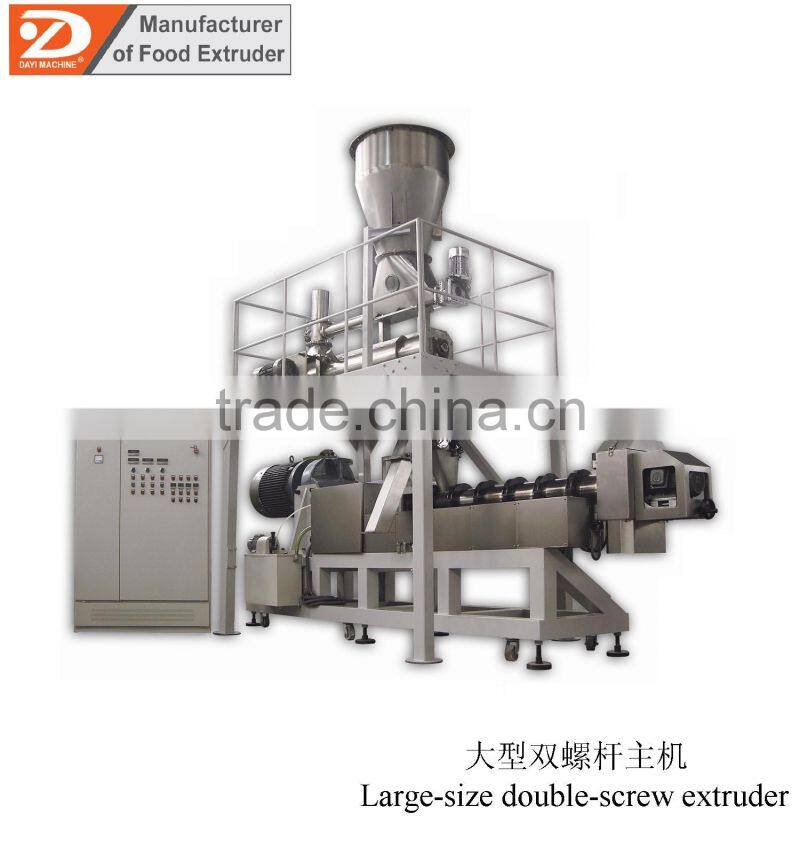 Textured vegetarian soy protein double-screw extruder machine process line
