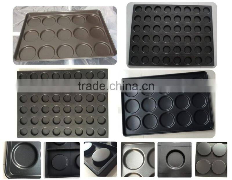 High quality non-stick teflon hamburger aluminum bakery trays 15 grooves loaf bread baking tray
