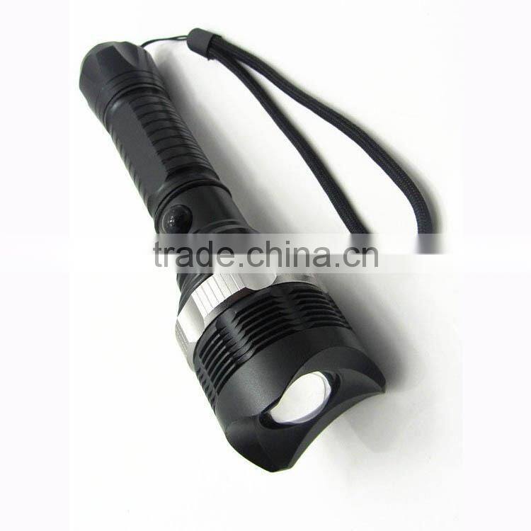 High quality Led zoom flashlight rechargeable aluminium led torch