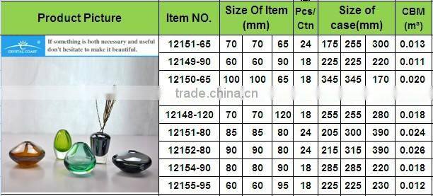 GREEN EMPTY GLASS AIR FRESHENER BOTTLE