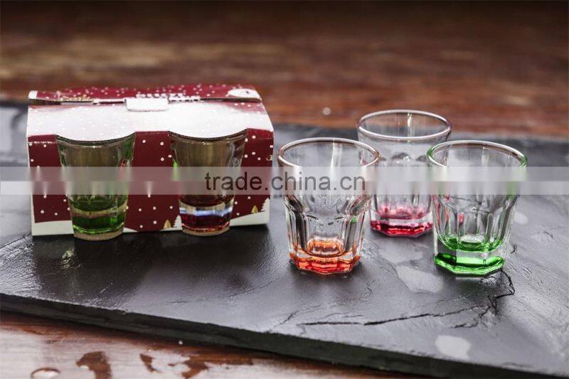 45ml spray color glass shot glass cup