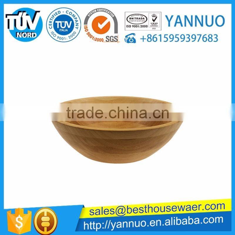 Chinese natural Bamboo Salad Food Bowl wholesale Support Custom LOGO