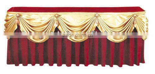 Hot sale cakes made of high-grade hotel table skirt with bowknot