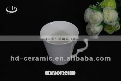 porcelain latte mug,V Shape Cat printing heat sensitive mug