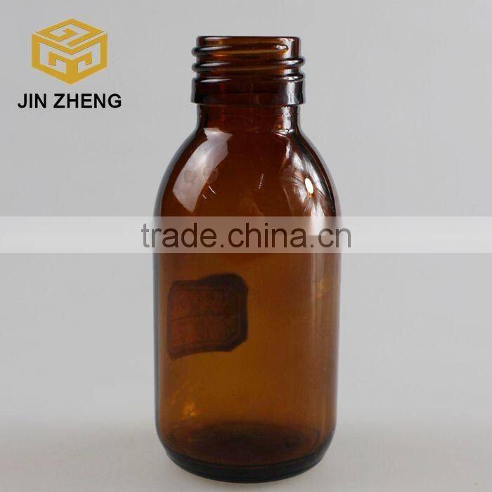 Alibaba China round 100ml 3.5oz amber e-liquid bottle with glass dropper