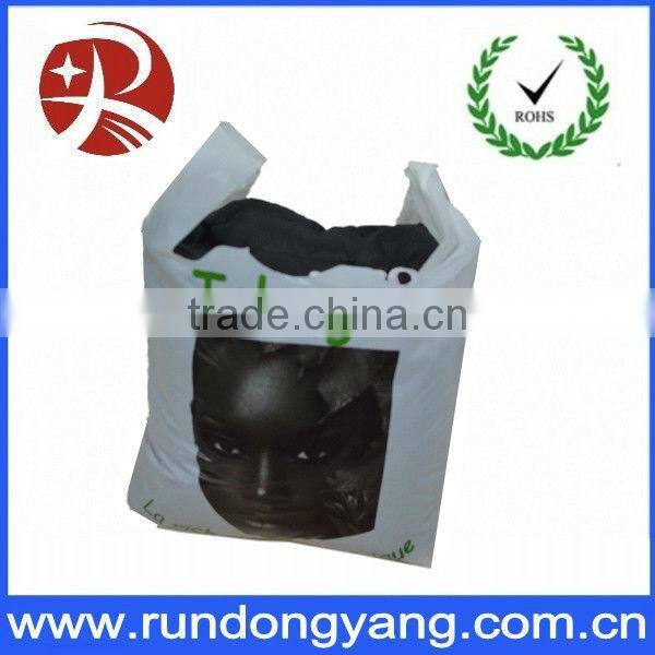 Biodegradable vest plastic bag with unique design
