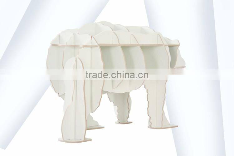 Bear Puzzle Table,Creative Animal Furniture,MDF DIY Assembled Bear Table For Fashion Living Room,Wooden Animal Furniture