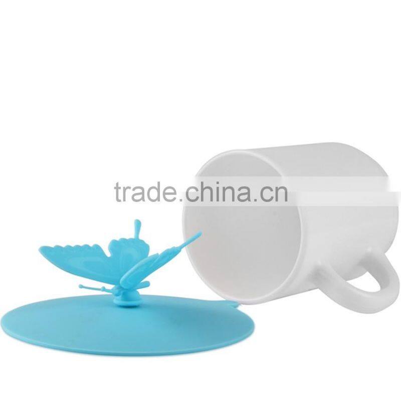 2016 hot selling butterfly silicone cup lid &cup cover