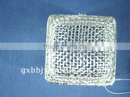 Square silver wire christmas small cake boxes