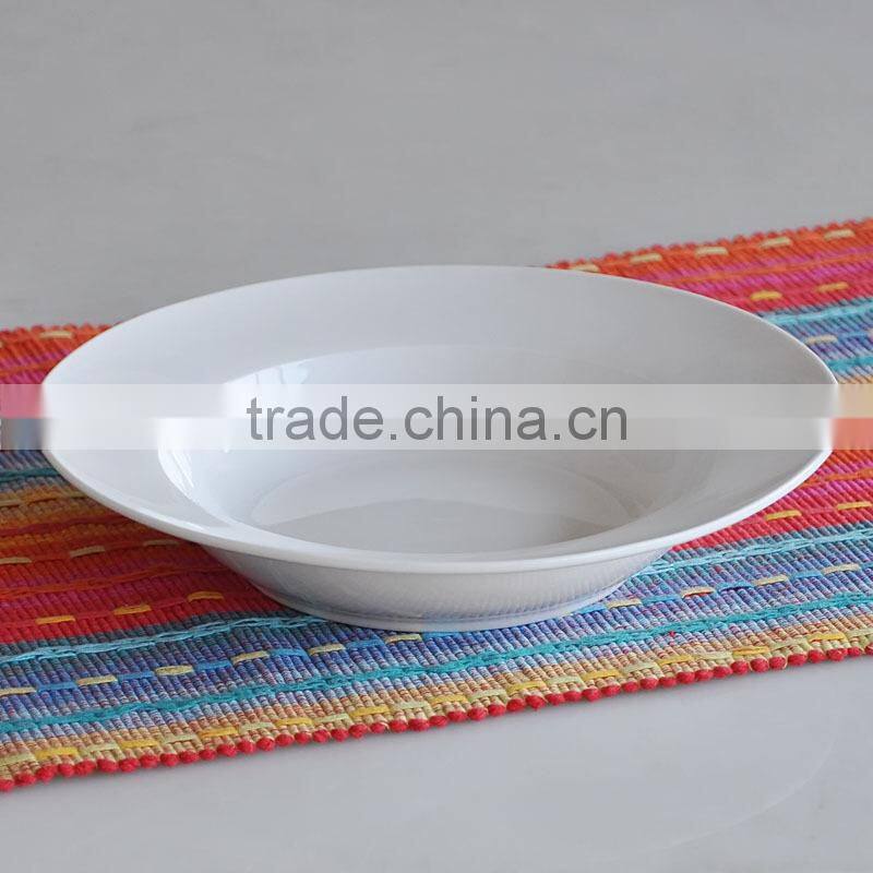 8"round shape white procelain fruit plate