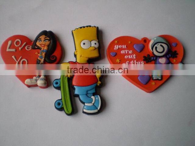 2015 silicone material promotional snowman label fridge magnet sticker