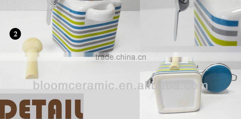 Decal airtight ceramic container