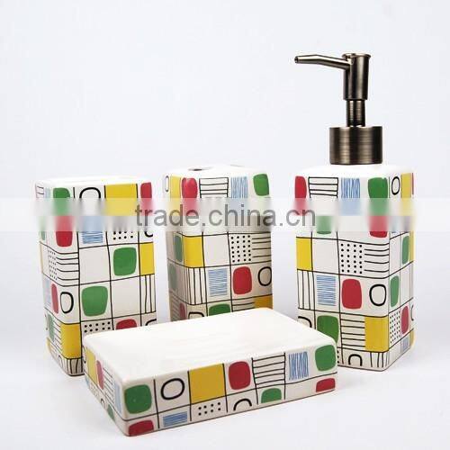 ceramic porcelain bathroom accessories set,ceramic bathroom set,ceramic bathroom accessory,ceramic bath set