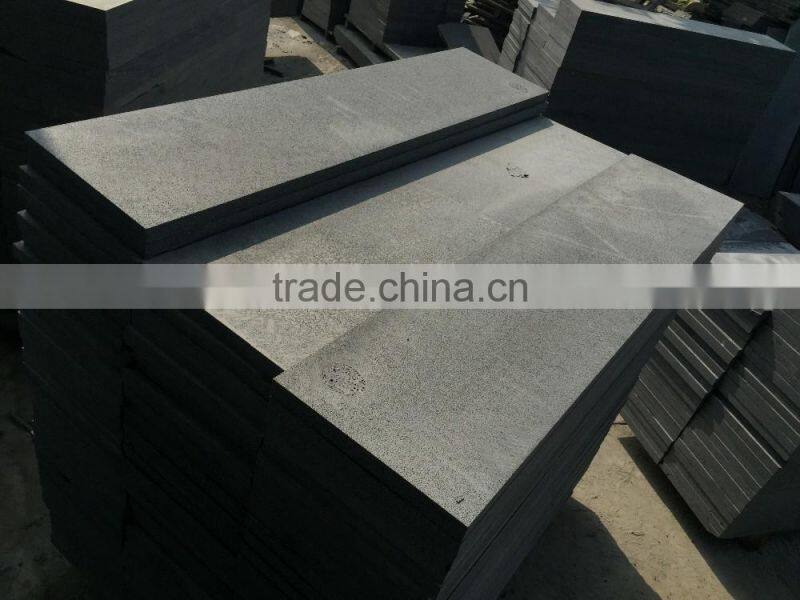 Black Stone Tiles Antique Black Basalt Stair Step Black Basalt Flooring Tile