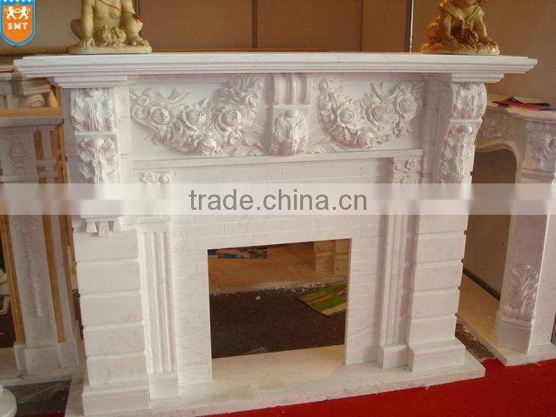 White Marble Fireplace