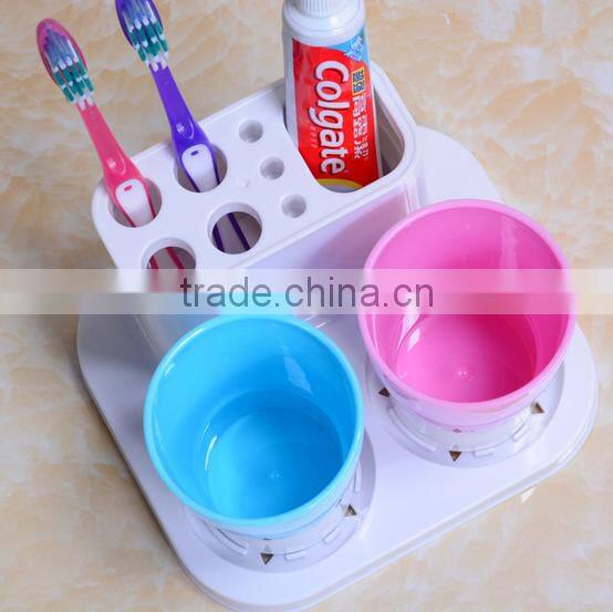 beautiful bathroom three set series/plastic toothbrush holders sets /Bath bottles toothbrush cup soap box