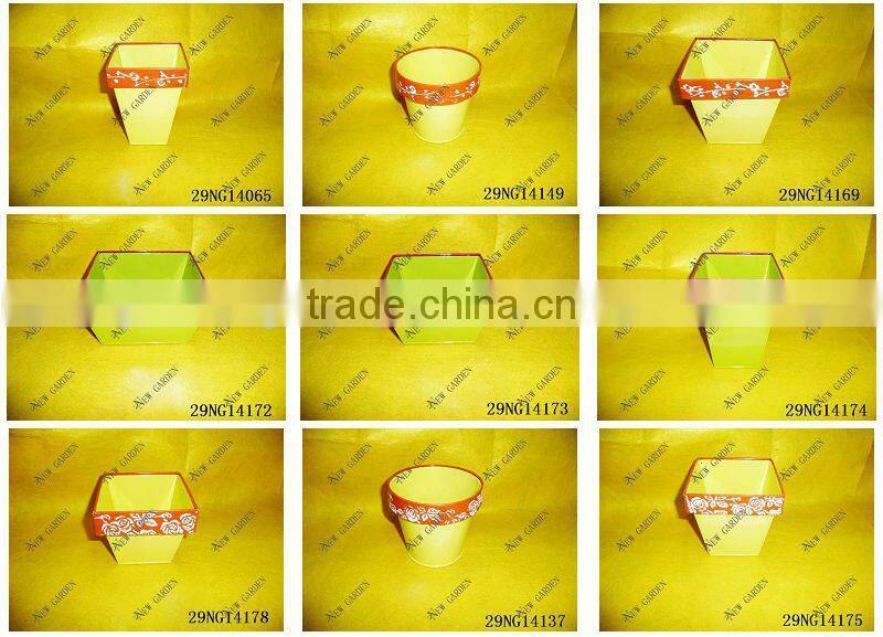 square mini shallow plant pot for gift