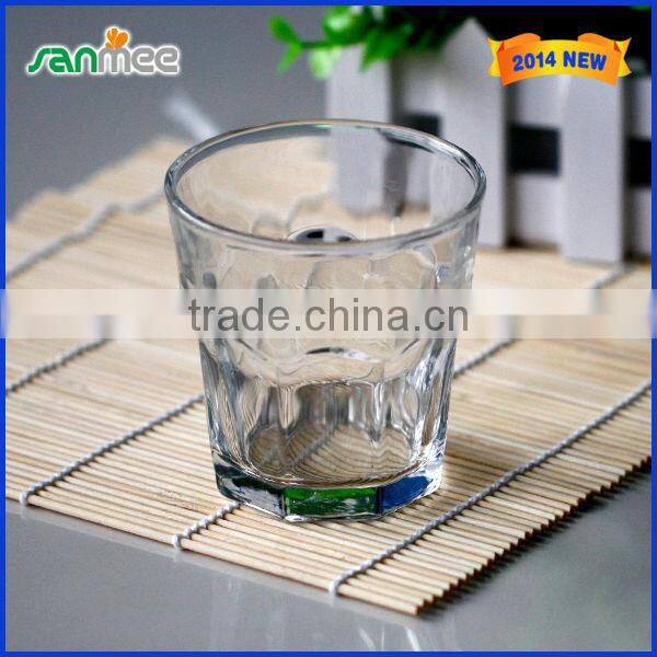 Machine Pressed Octagonal Glass Cups