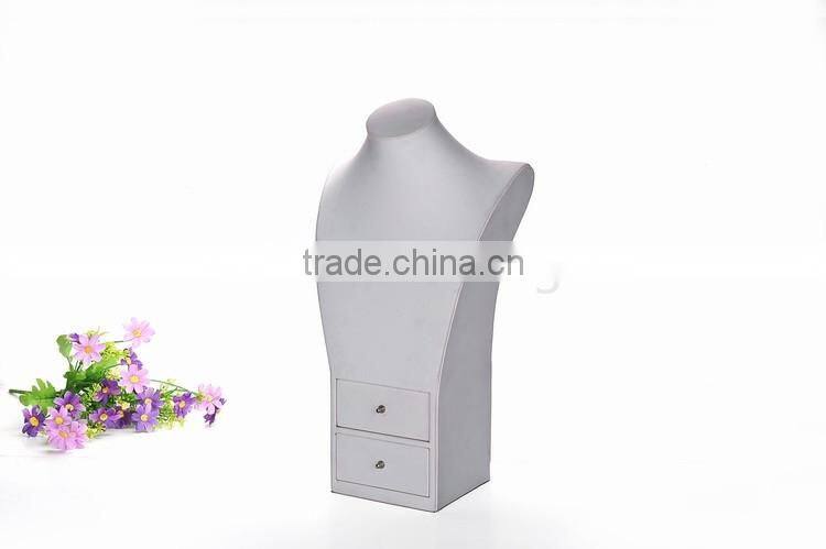 2016 Customized mannequin white wooden necklace display bust