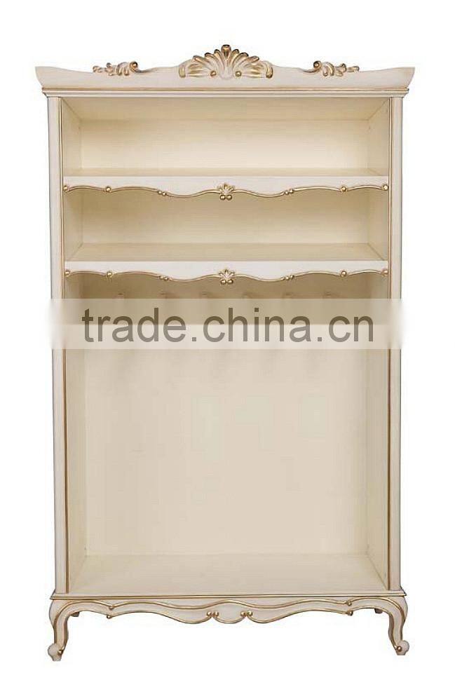 BISINI antique design ivory and gold bedding sheet wood display showcase designs - BF07-70340