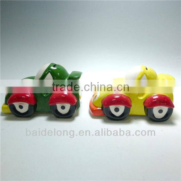 Funny Ceramic Car Money Coin Saving Box
