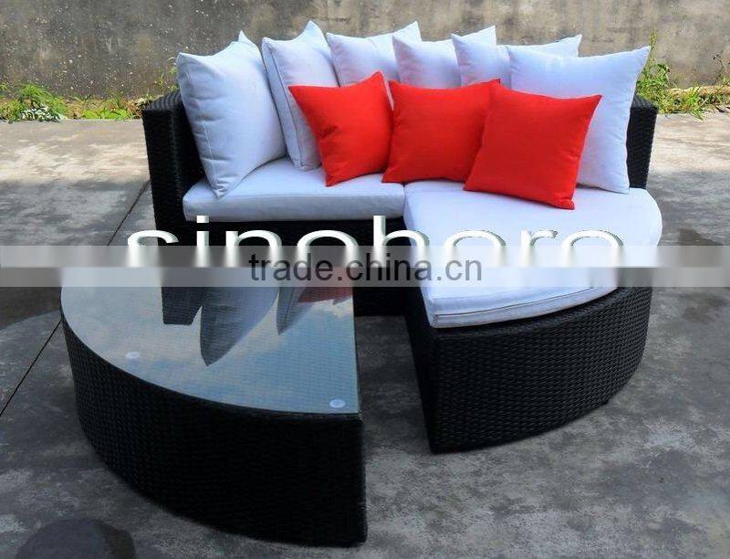 Outdoor furniture rattan daybed outdoor rattan sofa bed AY1703