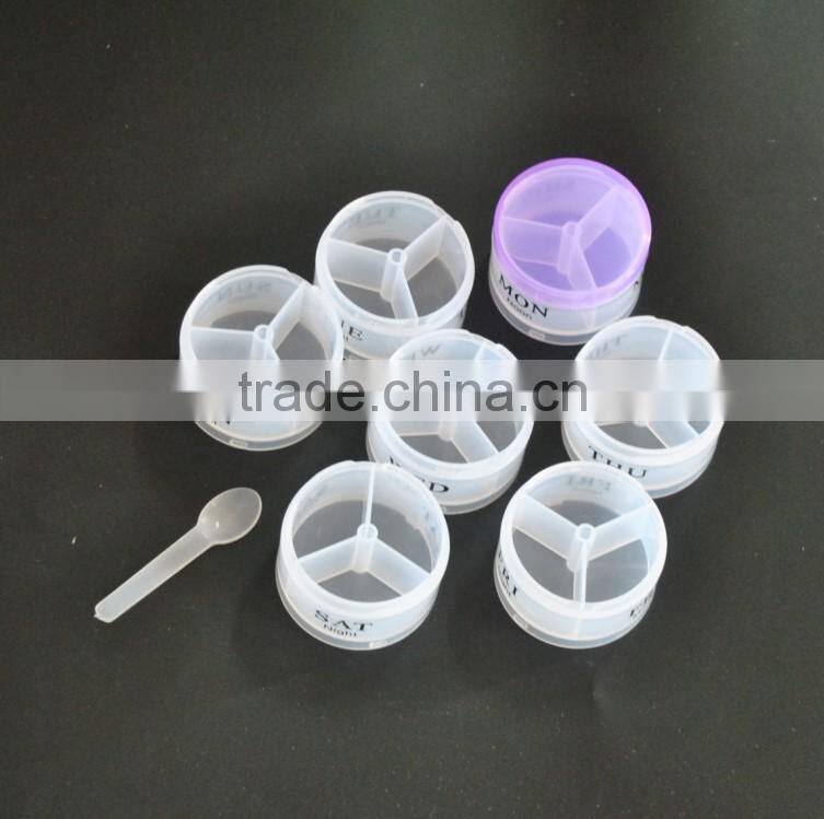 All Purpose Versatile Stacking Screw Top 7 days Pill Storage box
