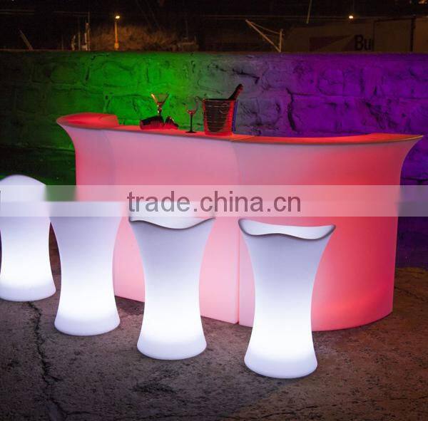 Light up Outdoor Chair/Led Plastic Chair and Table/Led Glowing Furniture