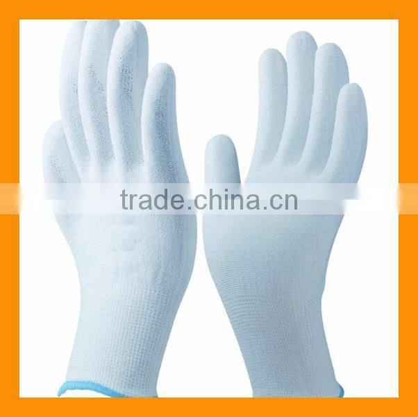 White PU Palm Coated Gloves