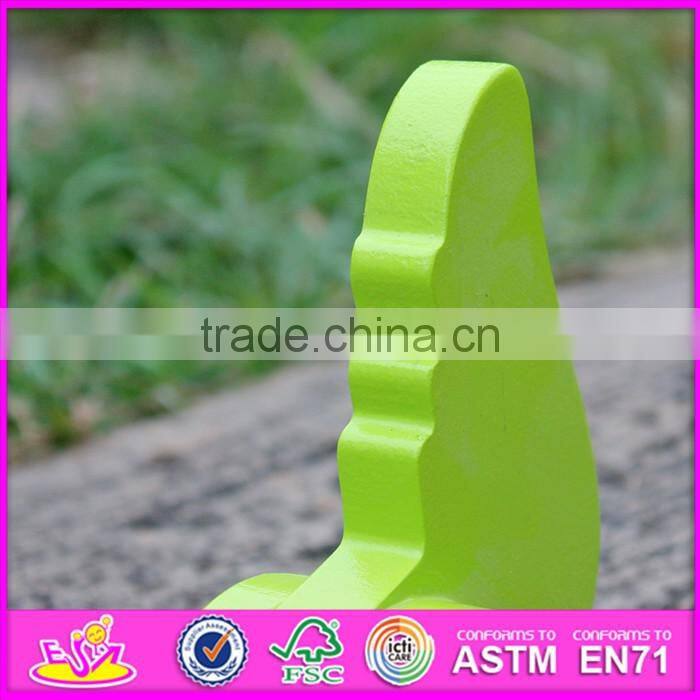 2016 new design wooden crocodile car baby pull toys W05C077