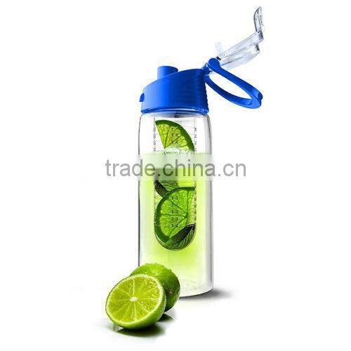700mLCapacity Sports Healthy Fruit Juice Infuser Infusing Water Bottle Flip Lid