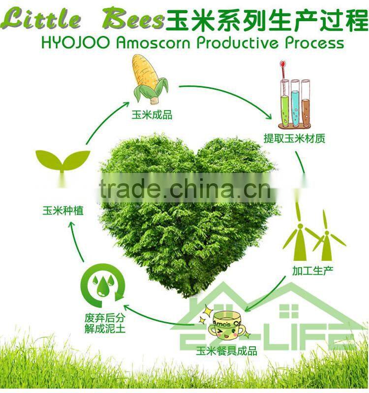 Healthy ECO friendly corn PLA plastic baby training chopsticks