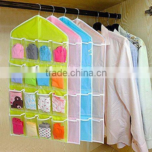 16 Pockets Door Wardrobe Hanging Organizer Bag Shoe Rack Hanger Closet Storage (Z-SO-023)