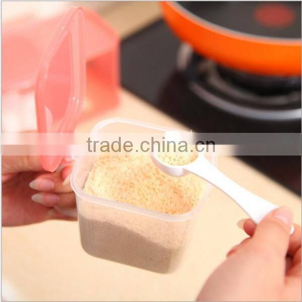 OEM Creative Kitchen Plastic 2 layer 4 samll Box Red-and-Clear Seasoning Container Box Supplier In ShenZhen