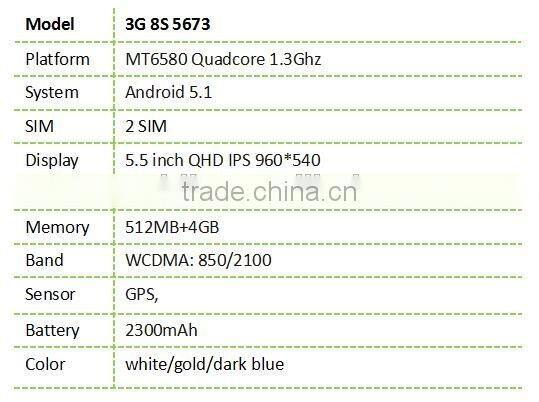 8S mobile 3G 8S5673 5.5" low price smart phone