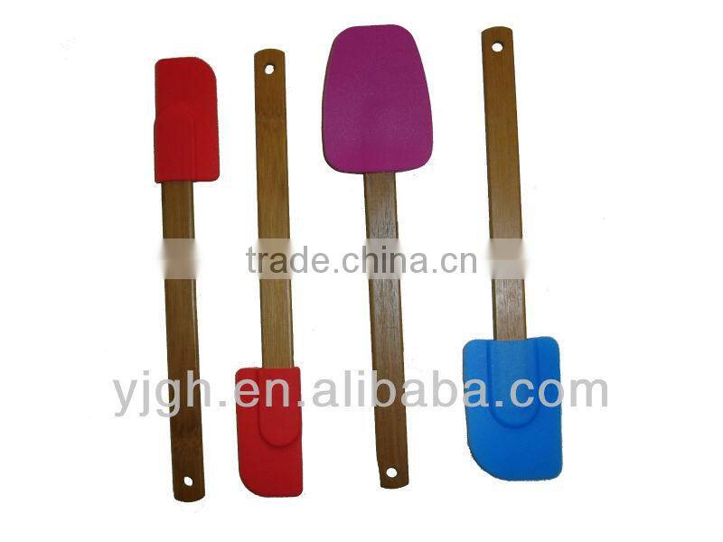 Eco-friendly wooden handle silicone spatula