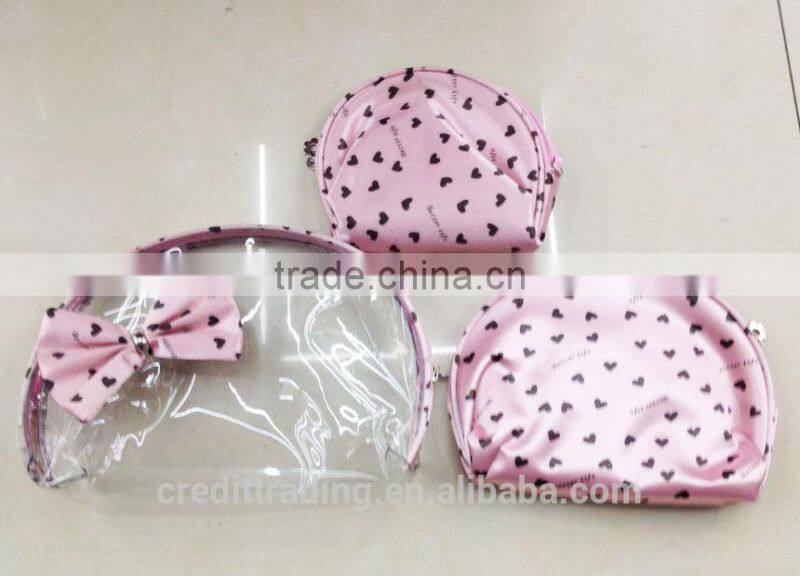 Newest design ladies trendy cosmetic bag cute cosmetic sets