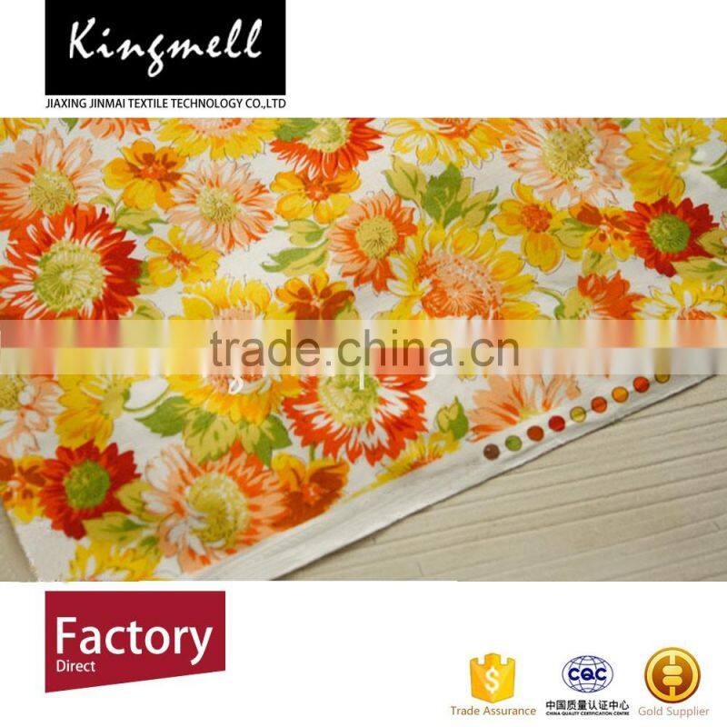 Factory Direct Sales Garment Customized Printed Floral Cotton Fabric