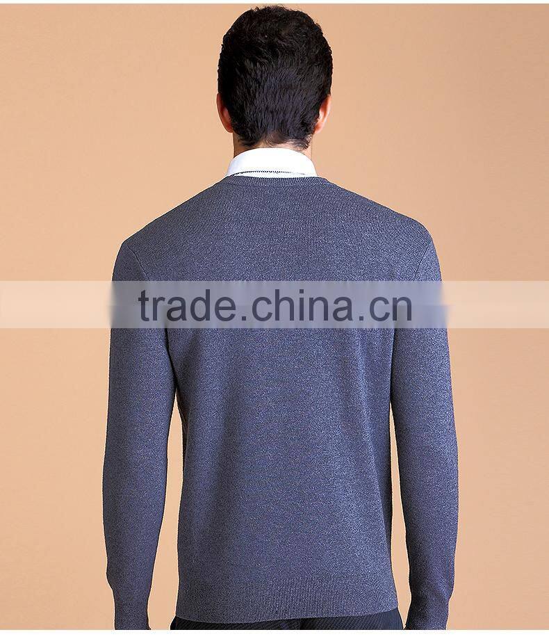 wholesale wool knitting yarn for V-neck pullover men jersey ,wool knitting computer machine men sweater knitting wool in bulk