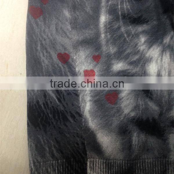 Children's no hand feeling reactive printing 100% cotton cardigan sweater