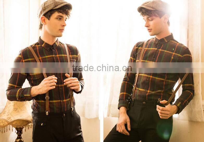 new design made to measure checks cotton slim men shirt BSB009