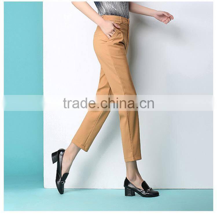 Haren pants OL 2017 spring summer radish occupation high waist slim jeans casual trousers custom made