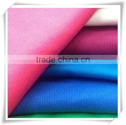Good elastic Cotton100 Striped 2*2 Rib Fabric