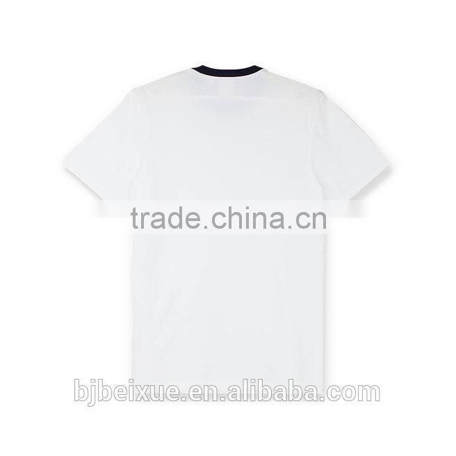custom printed branded cotton white new model men's t-shirt with logo